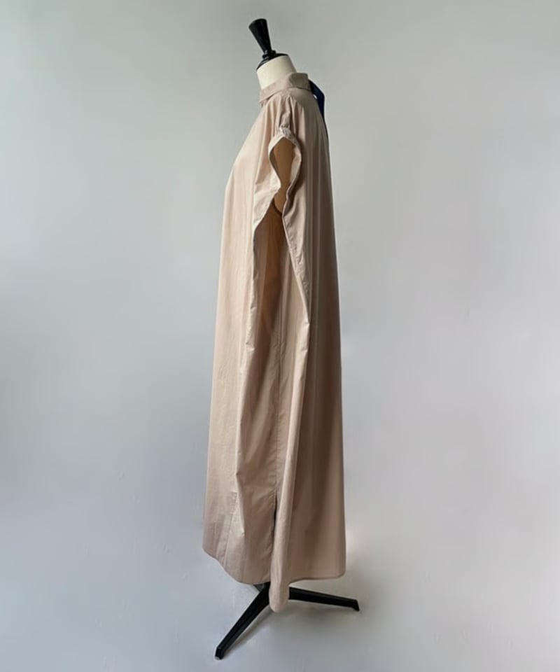 ランバン バックリボンシルクシャツワンピース ベージュ HERENCIA バックリボン シャツドレス ワンピース(ベージュ