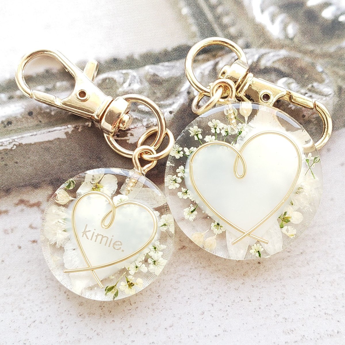 くらげ様LOUISVUITTON ゴールド ハート型 花型 キーホルダー くらげ様LOUISVUITTON ゴールド ハート型 花型 キーホルダー