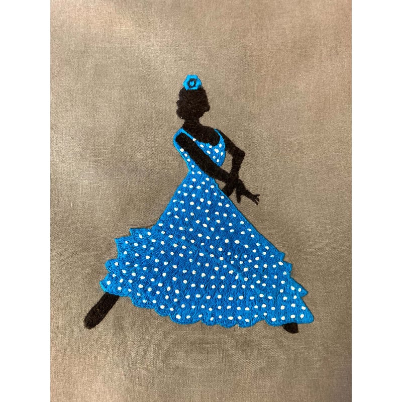 K-1】手刺繍フラメンコ巾着 Design① | Rangeen Dhaaga 北澤商店
