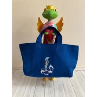 【K-25④】コルカタ手刺繍ブロックプリント　ミニトートバック（フラメンコ）②