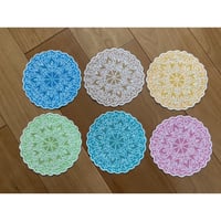 【K-14】コルカタ手刺繍コースター（カラフル）