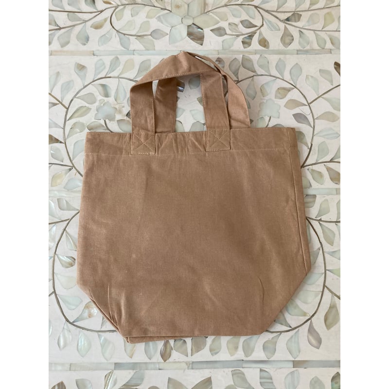 K-25②】手刺繍お散歩ミニトートバッグS(インコB) | Rangeen K-25②】手刺繍お散歩ミニトートバッグS(インコB) | Rangeen