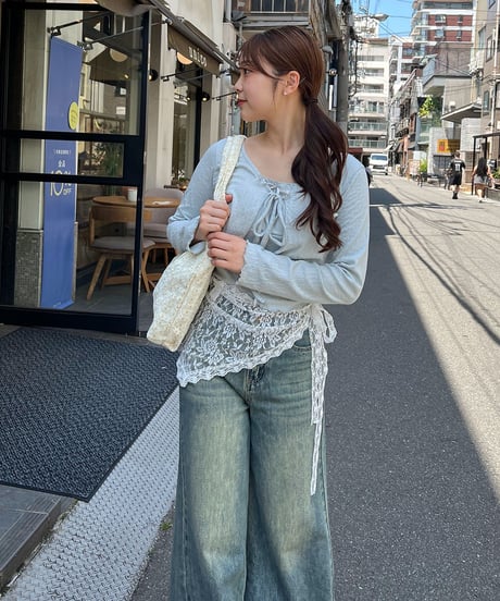 レースレイヤードスカート