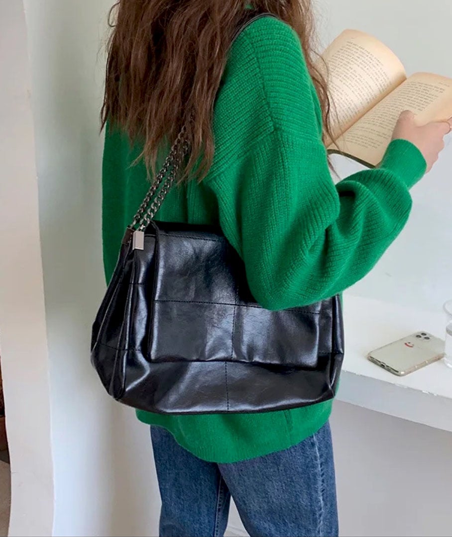 ■■韓国 BAG■■スクエアーショルダーバッグ Fabric 5カラー♪ fit=scale-down,w=1200