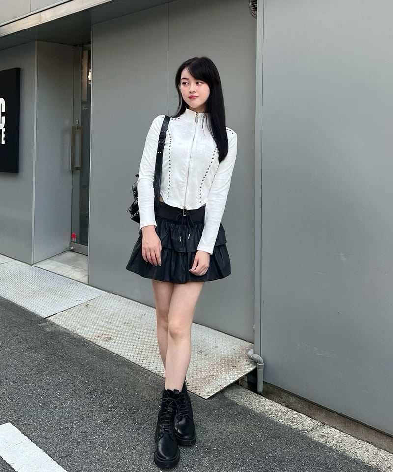 ダブルジップスタッズトップス | 韓国ファッション 高速ターミナル