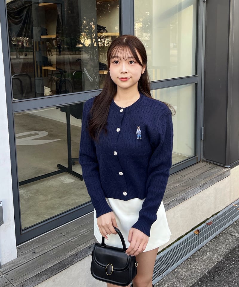 ケーブルクマニットカーディガン | 韓国ファッション 高速ターミナル
