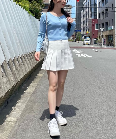 フロントボタンカーディガン