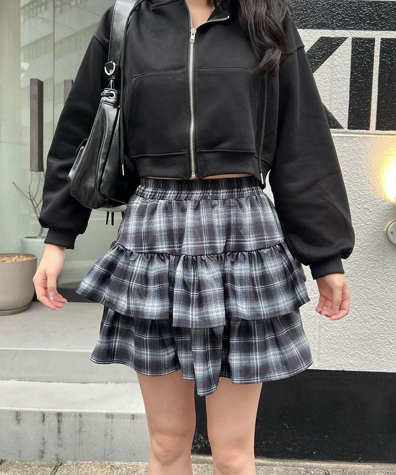 チェックフリルミニスカート | 韓国ファッション 高速ターミナル