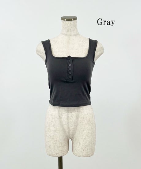 フロントボタンタンクトップ