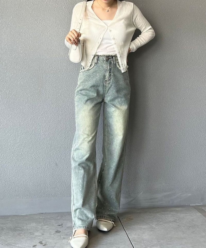 ビジューデニムパンツ | 韓国ファッション 高速ターミナル