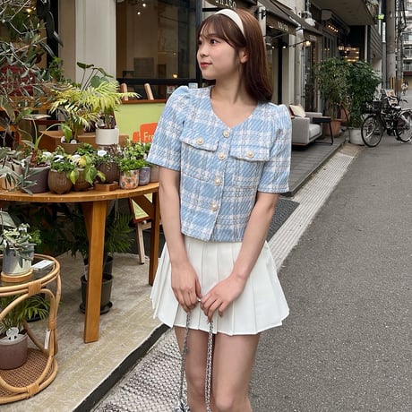 新品 定価30800円 ウィムガゼット 25ss 春夏 ツイード