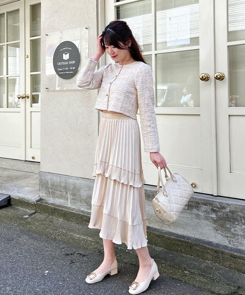 ツイードカーディガントップス | 韓国ファッション 高速ターミナル