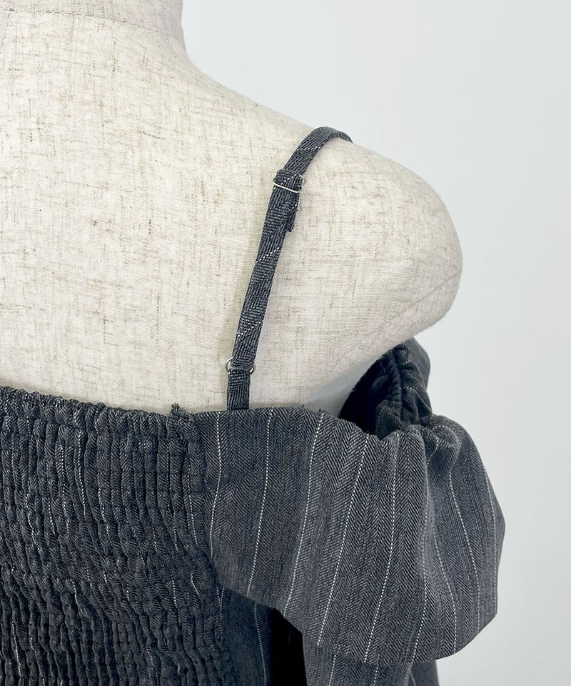 ストライプオフショルダーセットアップ | 韓国ファッション 高速ターミナル