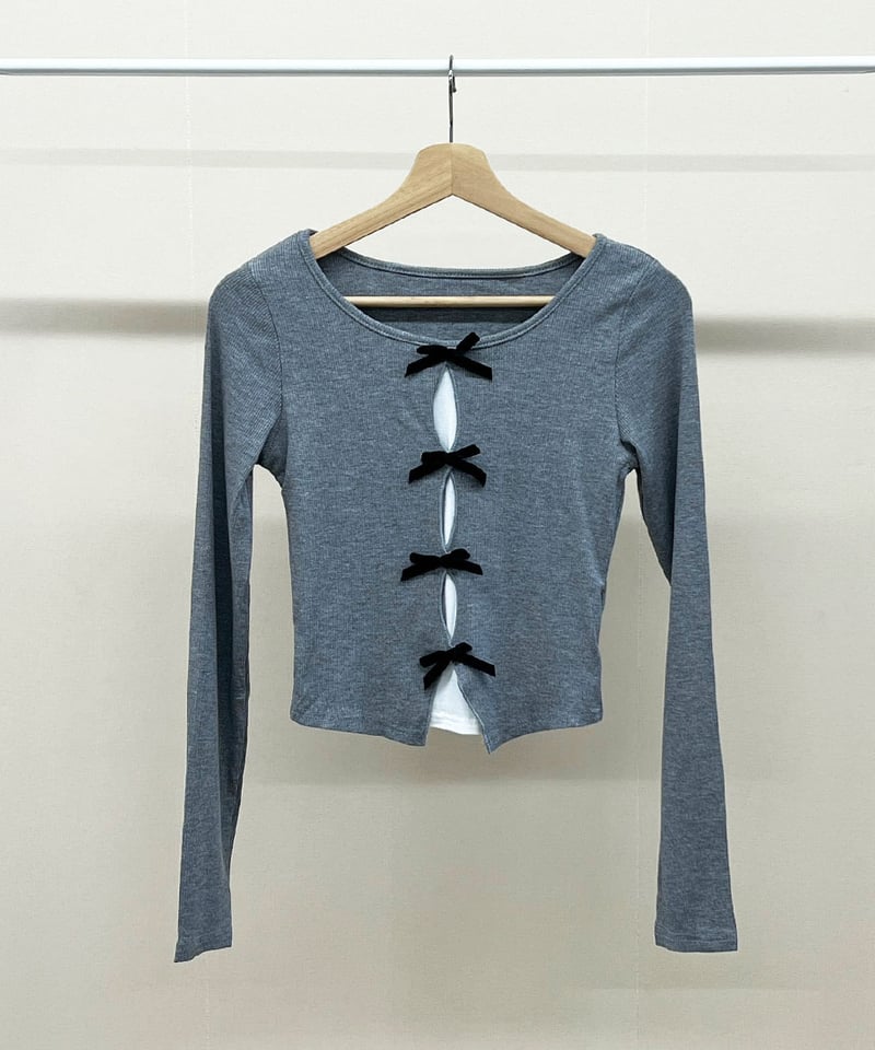 ベロアリボントップス | 韓国ファッション 高速ターミナル