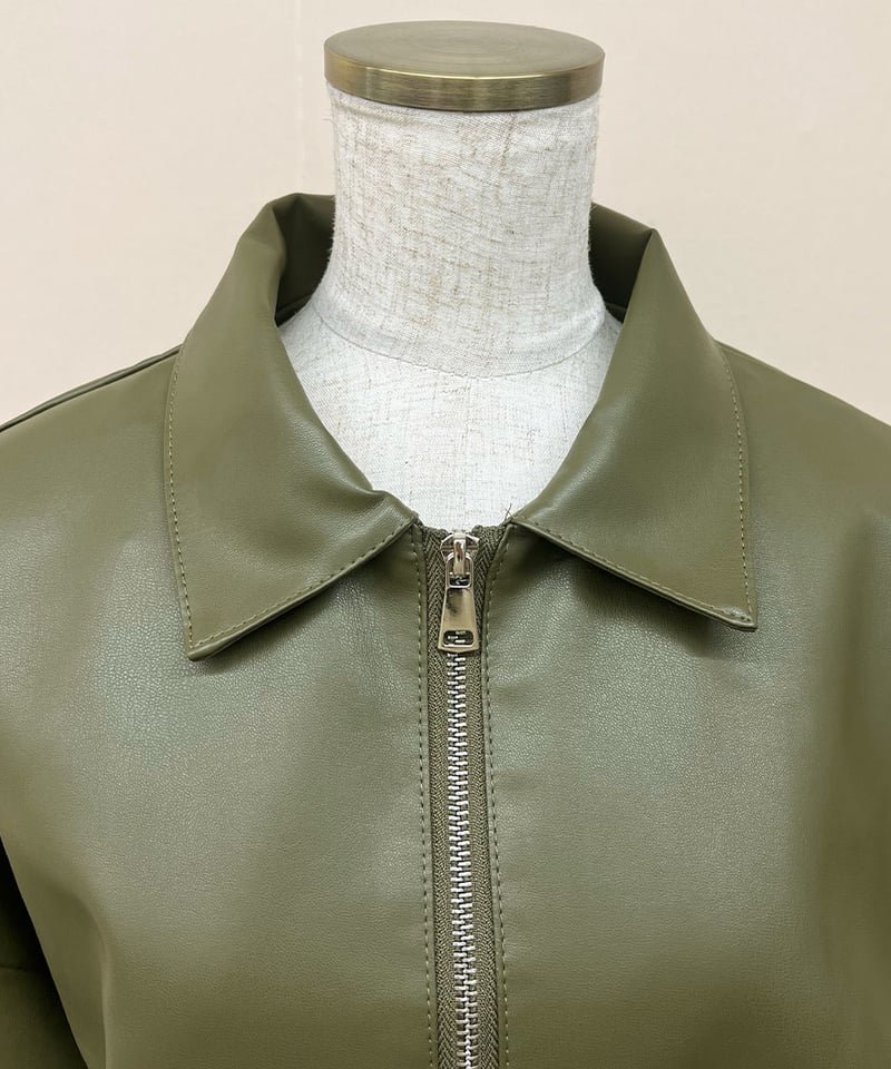 【美品✨】PAIR SLOPE 2way ライダースジャケット ライナー 緑 WEB限定】ビッグシルエットライダースジャケット | 韓国