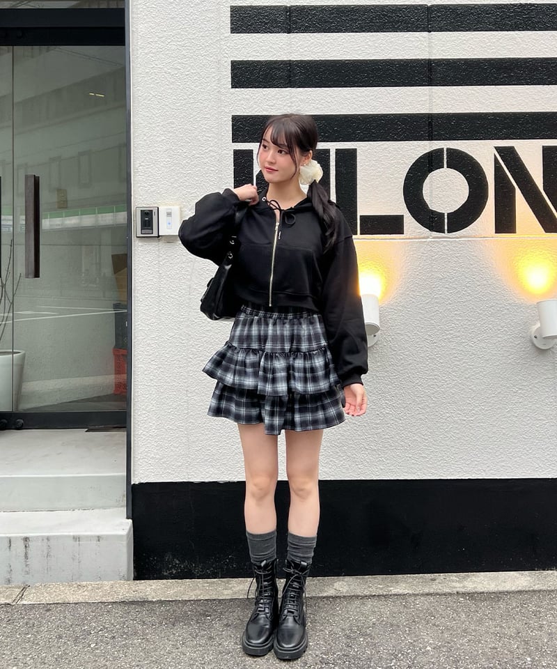 チェックフリルミニスカート | 韓国ファッション 高速ターミナル