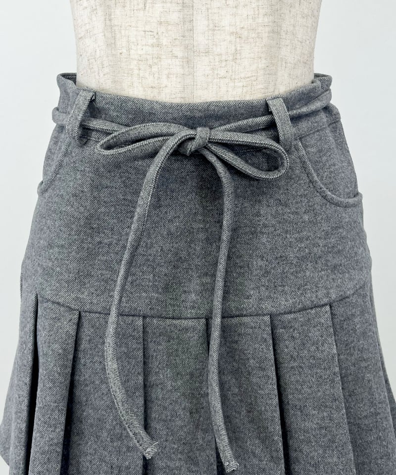 WEB限定】リボンベルトプリーツミニスカート | 韓国ファッション 高速