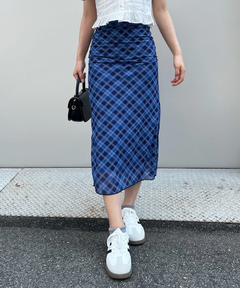 チェックシアースカート | 韓国ファッション 高速ターミナル