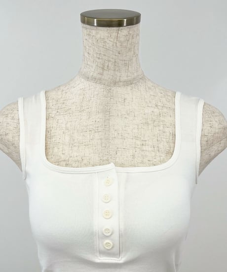 フロントボタンタンクトップ