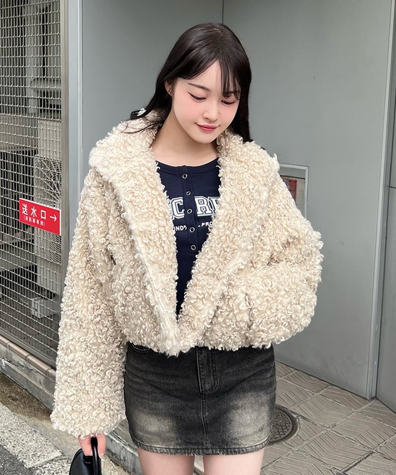 『よん』tinycottons プードルジャケット　2y プードルファーコート | 韓国ファッション 高速ターミナル