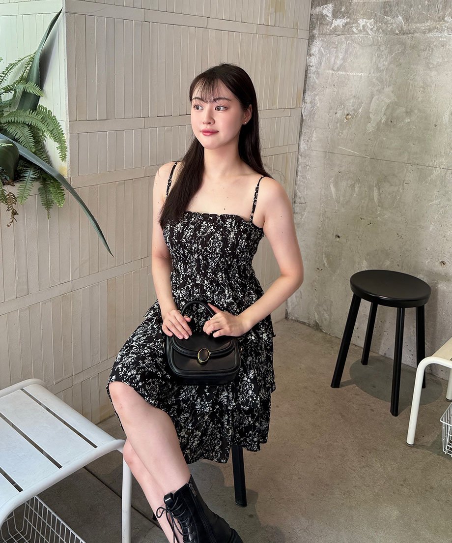 MARS 花柄ミニワンピース MARS 花柄ミニワンピース