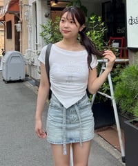 ビジュークロスオフショルトップス