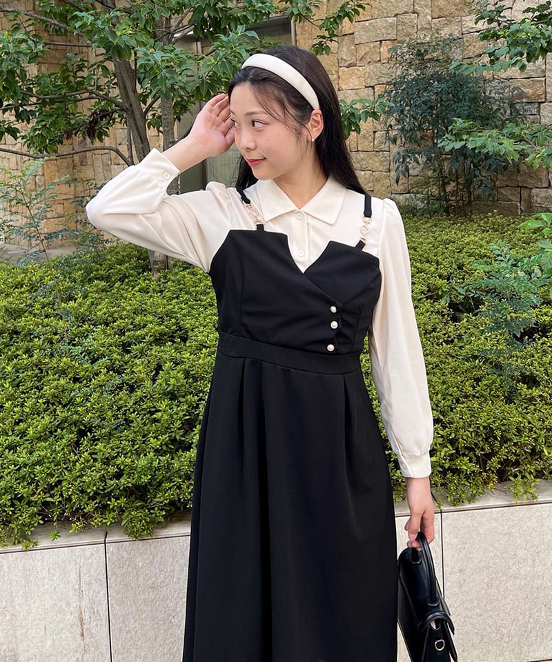 WEB限定】シャツドッキングワンピース | 韓国ファッション 高速