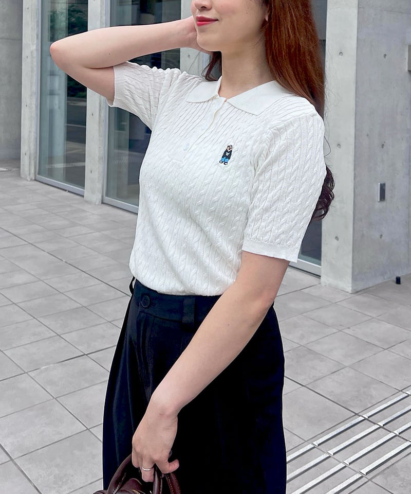 クマ刺繍ポロシャツ風ニット | 韓国ファッション 高速ターミナル クマ刺繍ポロシャツ風ニット | 韓国ファッション 高速ターミナル