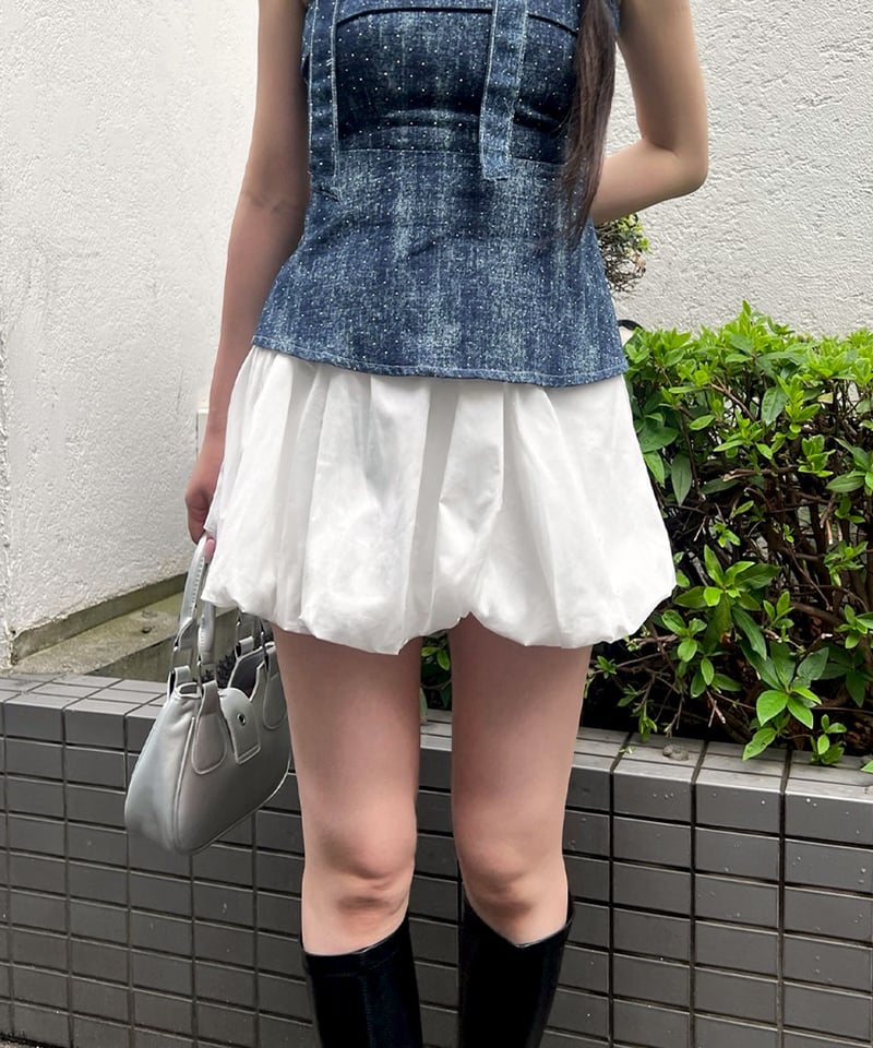 niceghostclub ナイロンバルーンスカート｜韓国ファッション niceghostclub ナイロンバルーンスカート｜韓国ファッション
