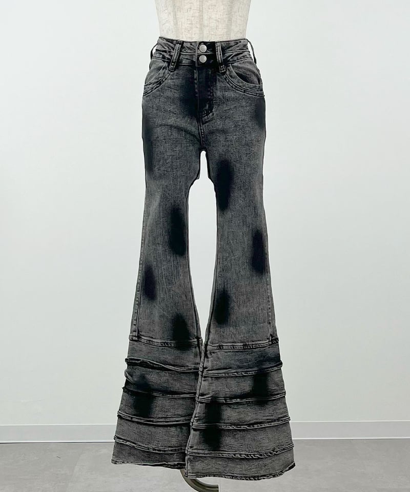 ウォッシュフレアデニムパンツ | 韓国ファッション 高速ターミナル