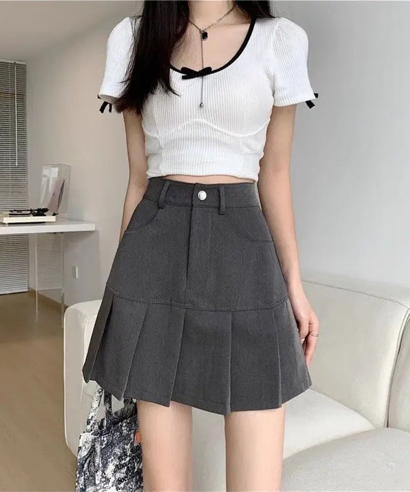 ミニプリーツヘムスカート | 韓国ファッション 高速ターミナル
