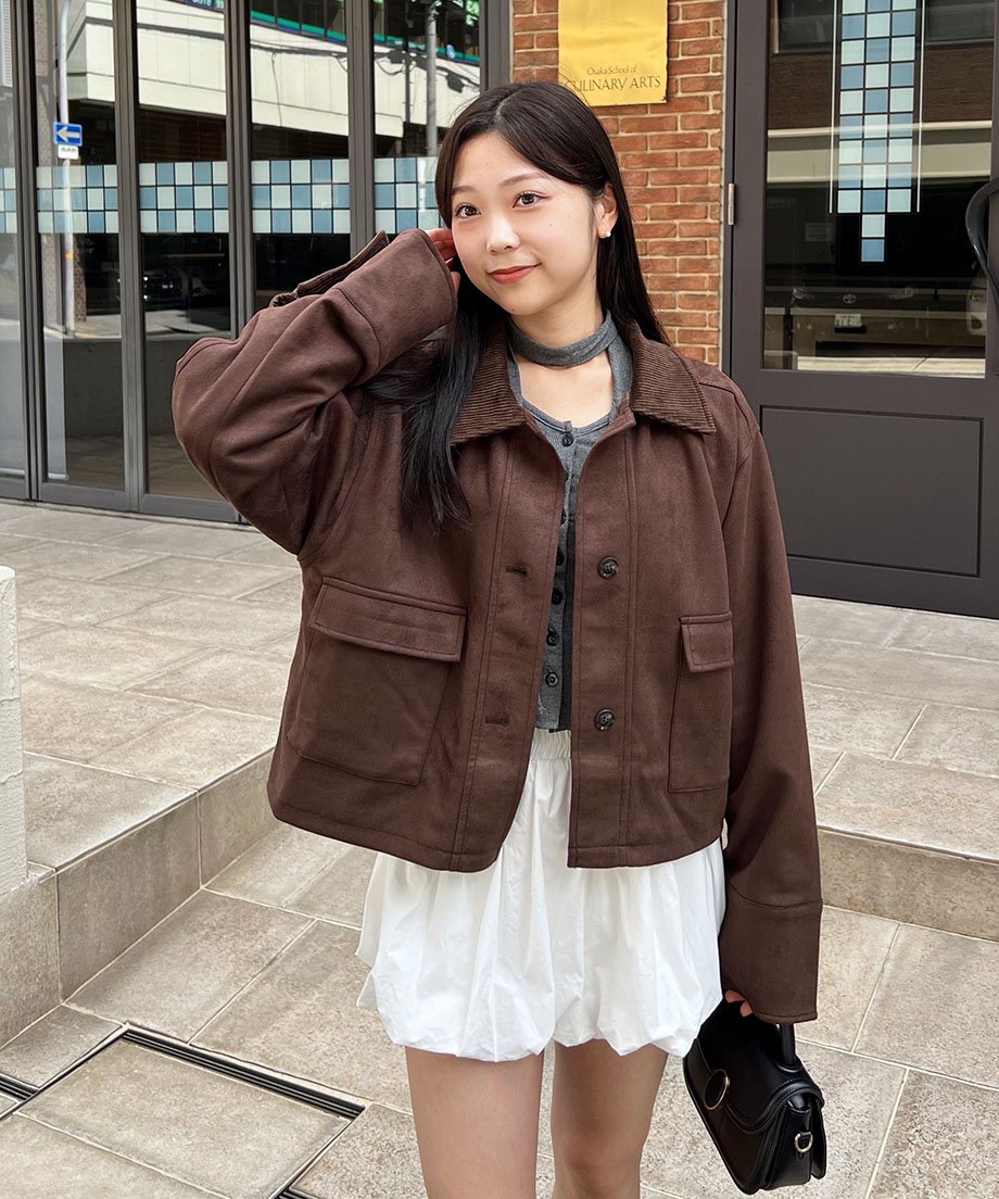 コーデュロイステンカラージャケット | 韓国ファッション 高速ターミナル