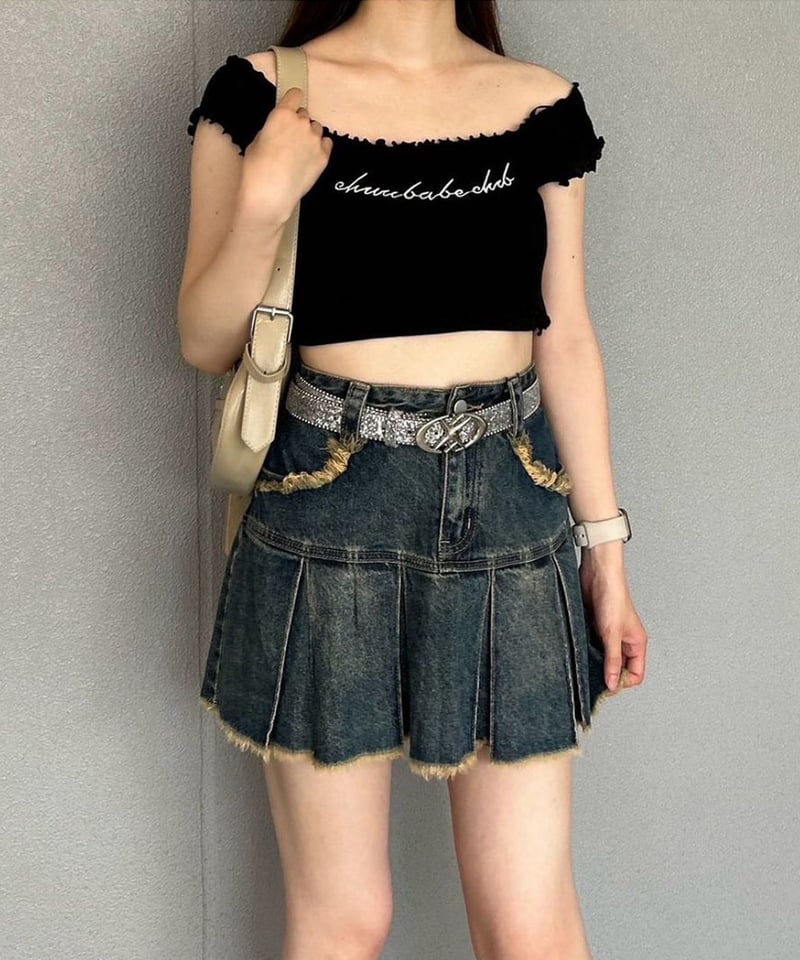Katie BLACK CULTURE デニム プリーツスカート Katie BLACK CULTURE デニム プリーツスカート Katie BLACK