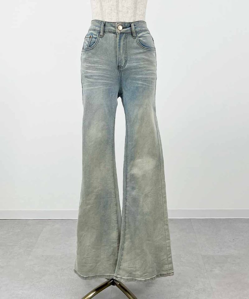 RehersalL フレアデニムパンツ CLEL】Vintage Design Flare Denim Pants /ヴィンテージデザイン