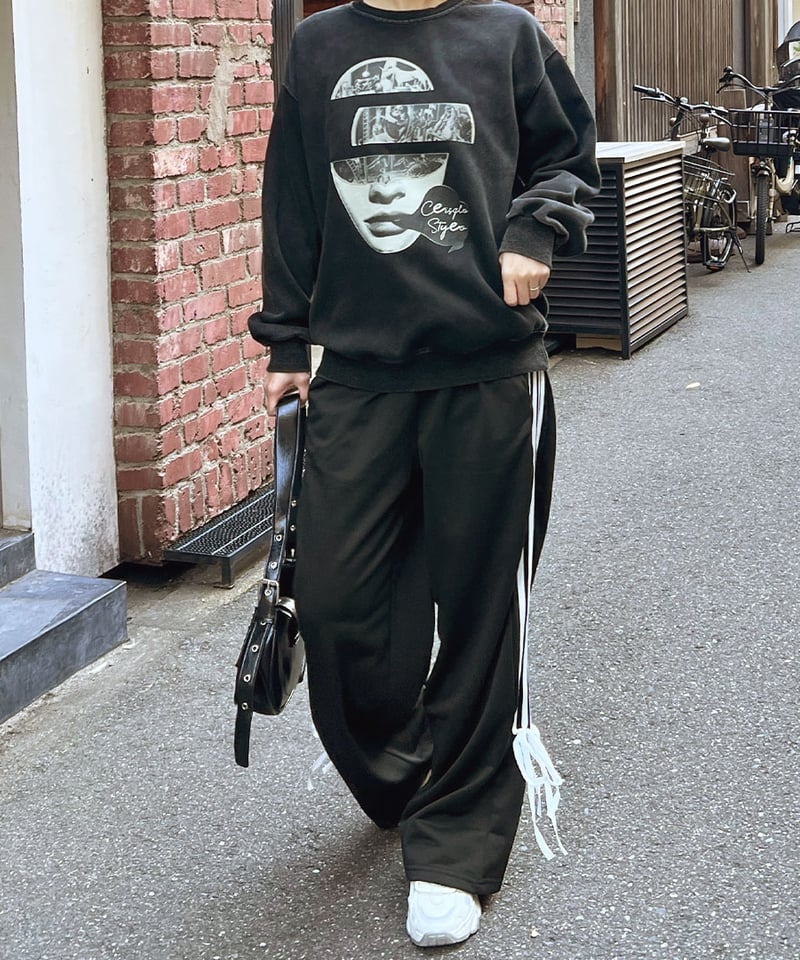 BEAMS ダブルニースウェットパンツ　黒　L BEAMS MEN｜ダブルニースウェットパンツ | Rakuten Fashion(楽天