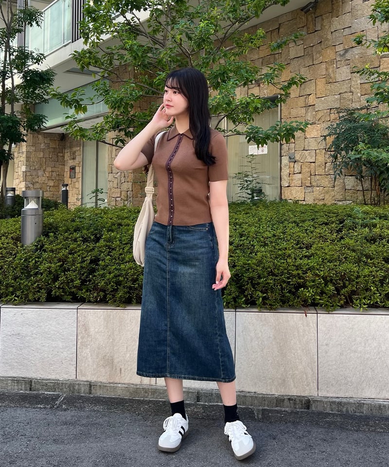 未使用 HERMES 半袖ニット ジップ 黒白 38 2104102256766-2.jpg