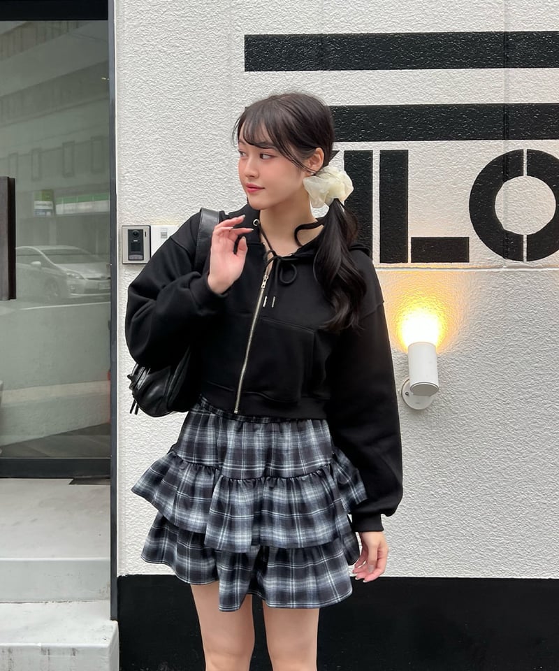 チェックフリルミニスカート | 韓国ファッション 高速ターミナル