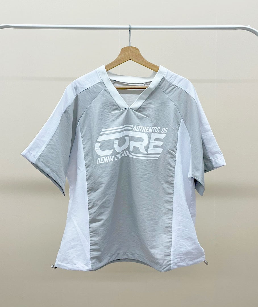 PIPPET ネイビー/ホワイト 韓国ファッションユニフォームtシャツ