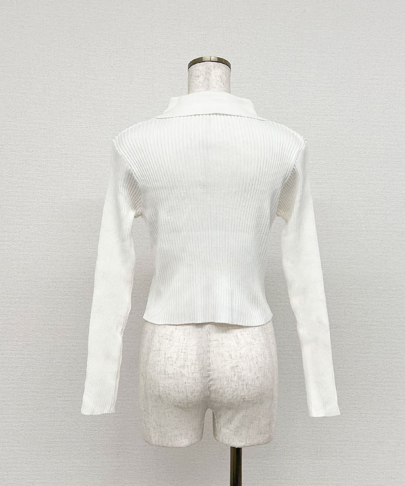 ダブルジップニットトップス | 韓国ファッション 高速ターミナル