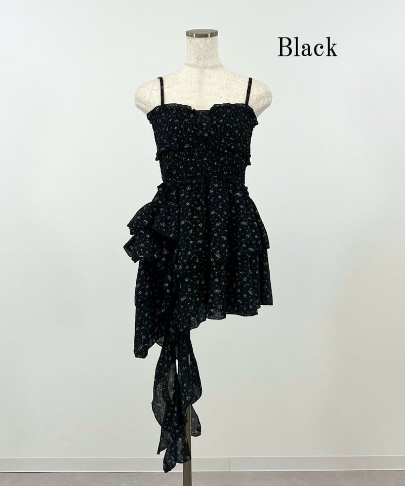 ❤️秋人気新作 新品♡ SelfPortrait 黒キャミミニワンピース♡　C18 コットンレースティアードミニキャミワンピース｜ACLENT