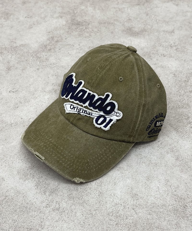 ダメージ加工ロゴキャップ | 韓国ファッション 高速ターミナル