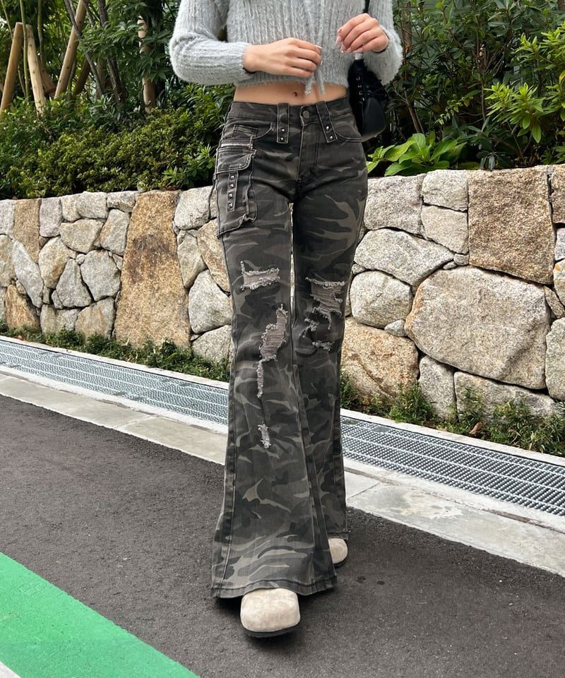 迷彩フレアパンツ | 韓国ファッション 高速ターミナル
