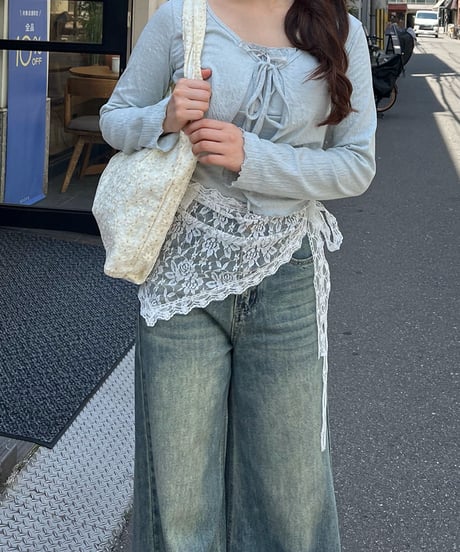 レースレイヤードスカート