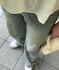 ビジューデニムパンツ