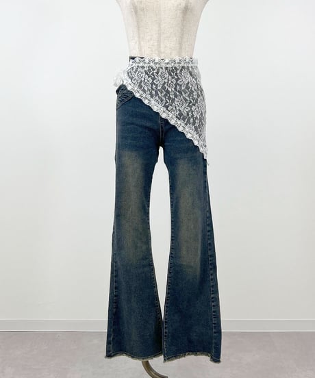 レースレイヤードスカート