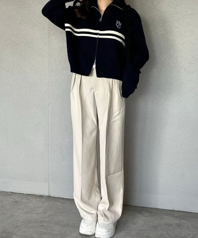 雑誌掲載】ロゴダブルジップニット | 韓国ファッション 高速ターミナル