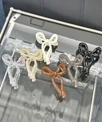 リボンヘアクリップ