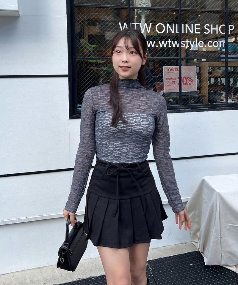 最終kume_official レースハイネックトップス レースハイネックトップス | 韓国ファッション 高速ターミナル