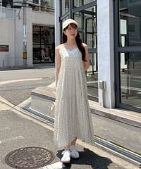 花柄ロングキャミワンピース