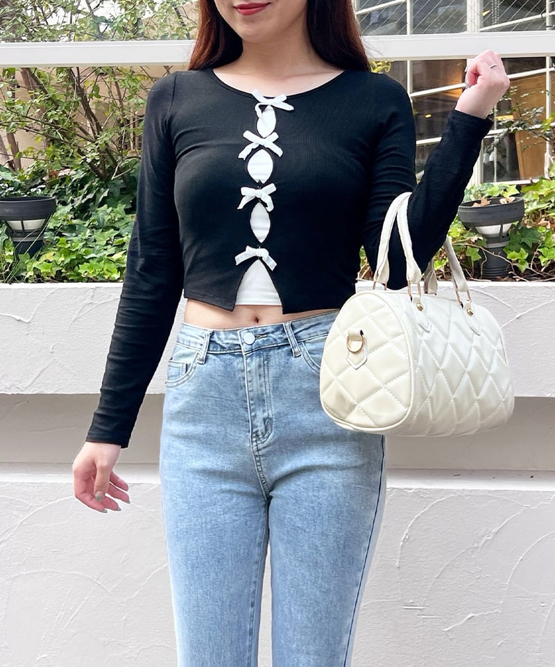 ベロアリボントップス | 韓国ファッション 高速ターミナル